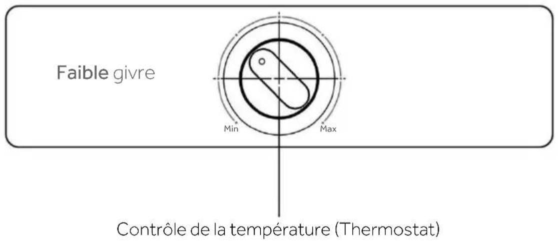 Faible givre Min Max Contrôle de la température (Thermostat)