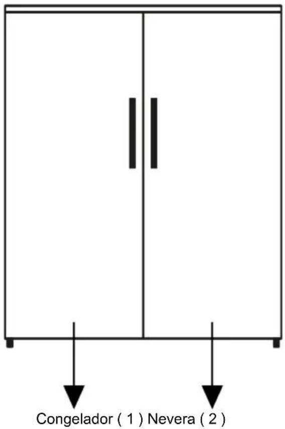 BEKO GLPN 66820 X - Instalación de los equipos frigorífico y congelador "side-by-side" (uno al lado del otro) - 1
