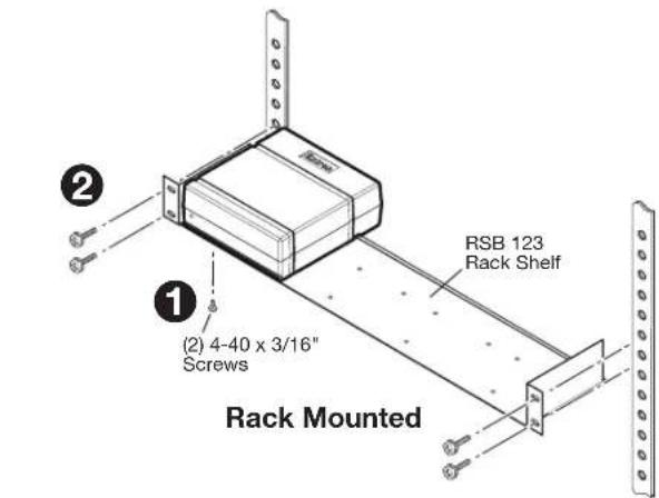 Extron UPI 100 - Mounting to rack rails using a ZipClip - 1