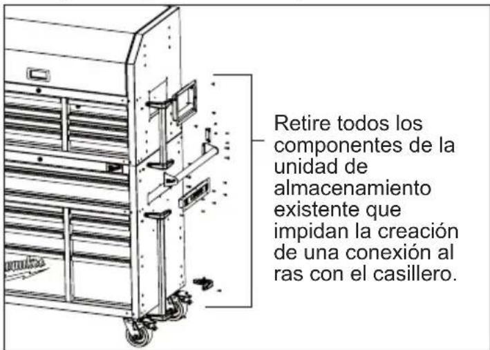 MILWAUKEE 48-22-8586 - ▲PRECAUCIÓN Es necesario que participen dos personas para realizar la instalación. Este paso debe realizarse a nivel de suelo para así evitar que ocurran vuelcos o lesiones. - 1