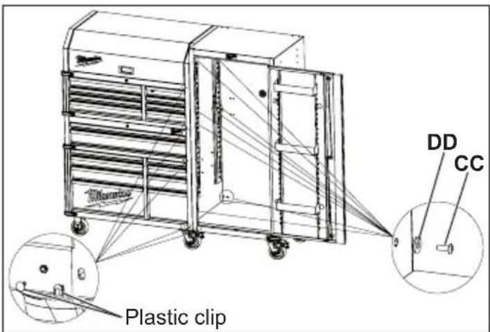 MILWAUKEE 48-22-8586 - Connecting to Compatible MILWAUKEE Steel Storage - 4