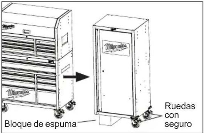 MILWAUKEE 48-22-8586 - ▲PRECAUCIÓN Es necesario que participen dos personas para realizar la instalación. Este paso debe realizarse a nivel de suelo para así evitar que ocurran vuelcos o lesiones. - 3