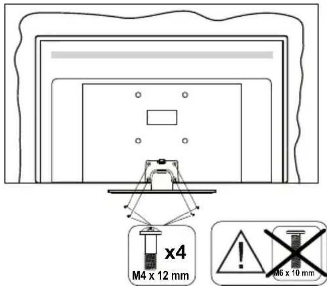 PANASONIC TV-50W83AE6 - Montaggio del piedistallo - 3