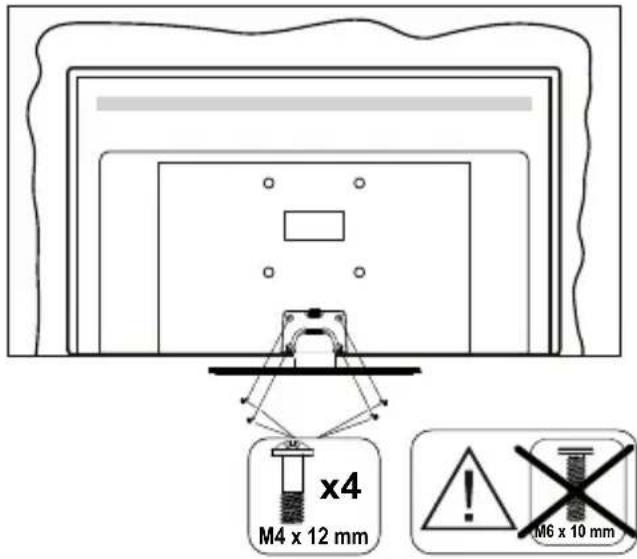 PANASONIC TV-50W83AE6 - Assembling the pedestal - 3