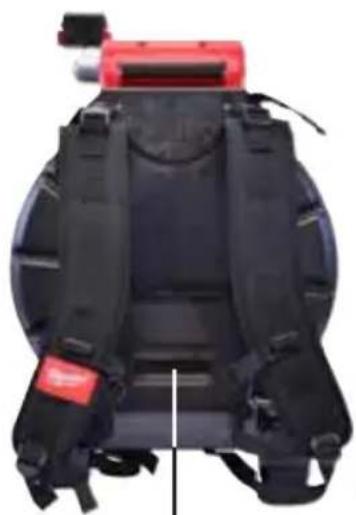 MILWAUKEE M18 2970-20 - AVIS Veuillez prendre soin lors du transport de cet outil si la bobine et le sac à dos sont connectés. Le basculement peut survenir. - 1
