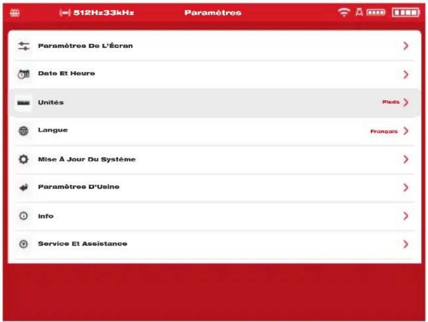 MILWAUKEE M18 2970-20 - Réglage des unités de mesure - 1