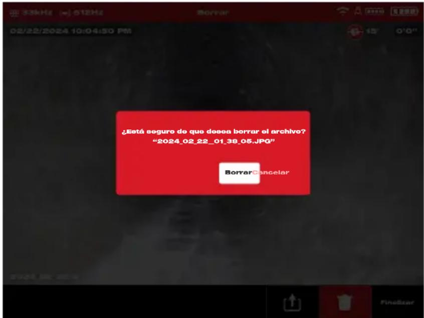 MILWAUKEE M18 2970-20 - Eliminación de archivos desde el menú "Configuración" - 1
