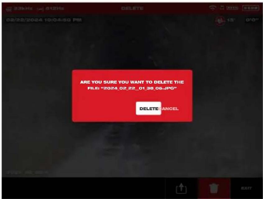 MILWAUKEE M18 2970-20 - Deleting Files from within the Settings menu - 1