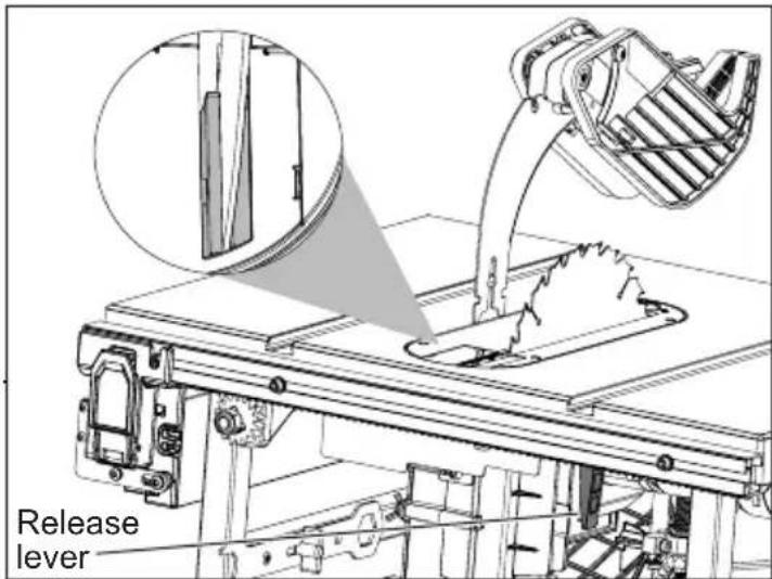 MILWAUKEE M18 Fuel ONE-KEY 2736-20 - To change the riving knife: - 1