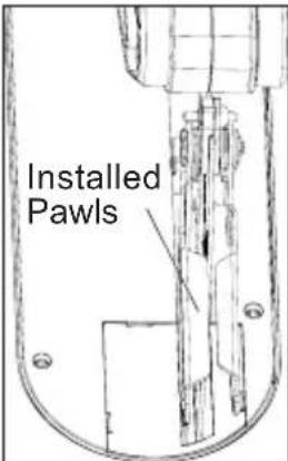 MILWAUKEE M18 Fuel ONE-KEY 2736-20 - ⚠ WARNING Always install the anti-kickback pawls onto the riving knife with guard when performing "through cutting" operations. - 2