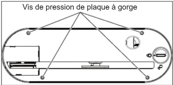 Vis de pression de plaque à gorge