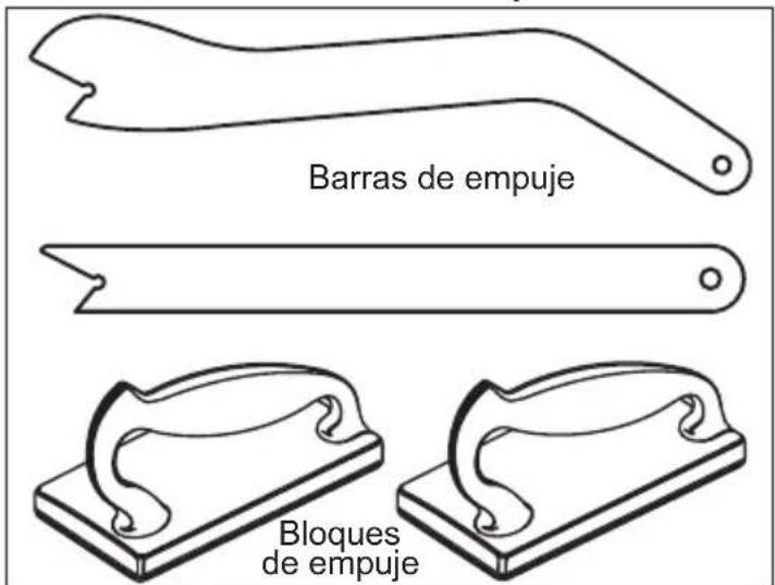 Barras de empuje Bloques de empuje
