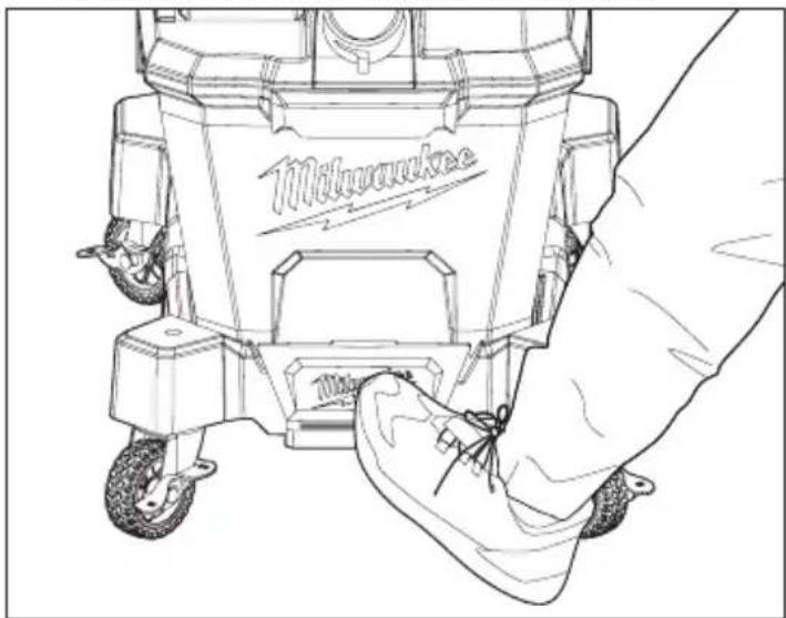 MILWAUKEE M18 Fuel 0910-20 - Attaching/Removing the Wet/Dry Vacuum Cart - 2