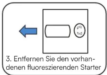 V-TAC VT-007 - Installation und Austausch der Leuchtstofflampe (einzelner magnetischer Vorschaltkreis) - 4