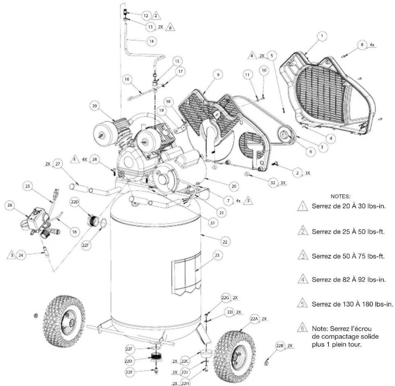 Porter-Cable PXCMLC1683066 - DESSIN DES PIECES - 1