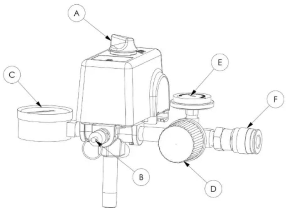Porter-Cable PXCMLC1683066 - Air line outlet (see F) - 1