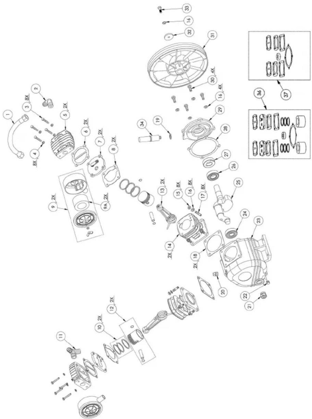 Porter-Cable PXCMLC1683066 - PARTS DRAWING - 1