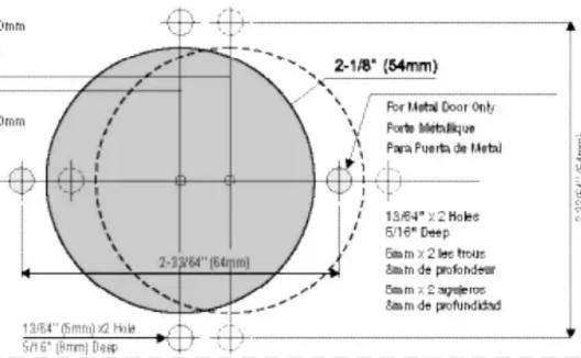 Master Lock SLCHKE26D - Marquer la porte avec le gabarit / Marque la puerta con la plantilla - 3