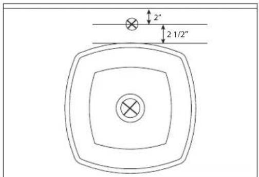 A&E Bath & Shower Mia - Mark faucet and drain hole location - 1