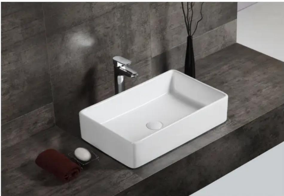 A&E Bath & Shower Mia - MIA OVER THE COUNTER VESSEL CERMAIC BASIN SINK GLOSSY WHITE - 1