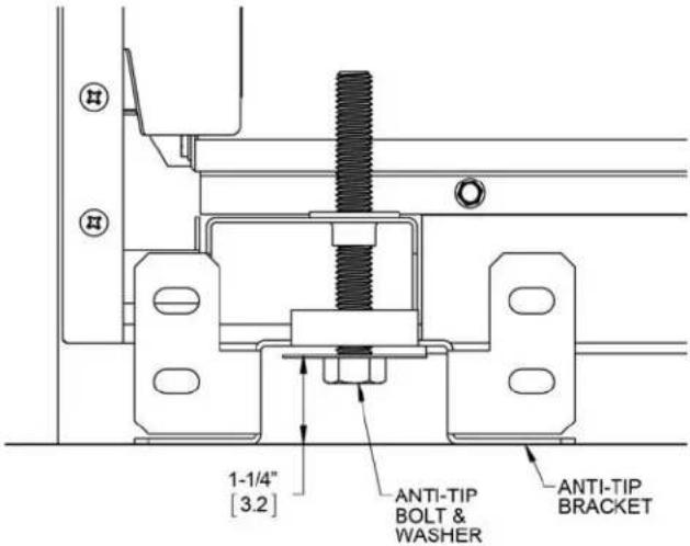 Hestan KRD365 - ANTI-TIP BOLT ADJUSTMENT - 1