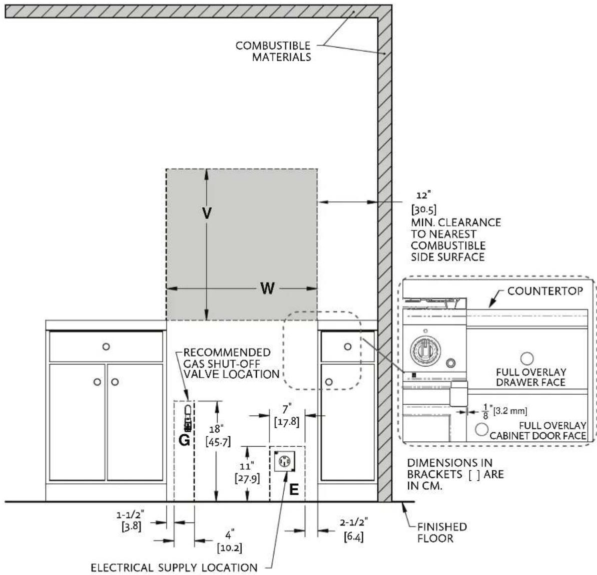 Hestan KRD365 - LOCATION AND INSTALLATION/VENTILATION(CONTINUED) - 1