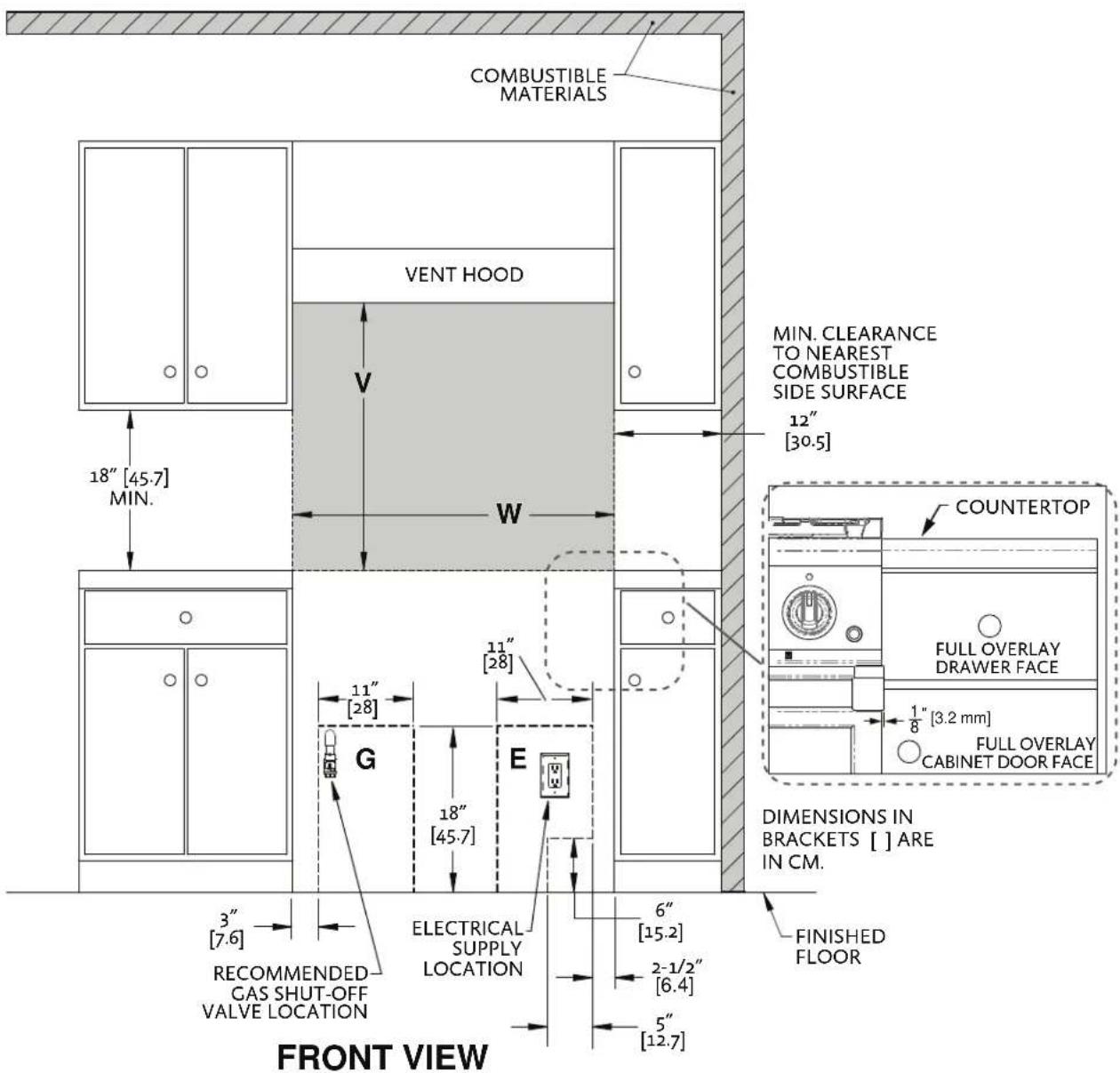 Hestan KRG365 - LOCATION AND INSTALLATION/VENTILATION(CONTINUED) - 1
