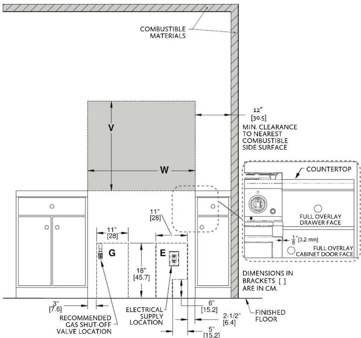 Hestan KRG365 - LOCATION AND INSTALLATION/VENTILATION(CONTINUED) - 1