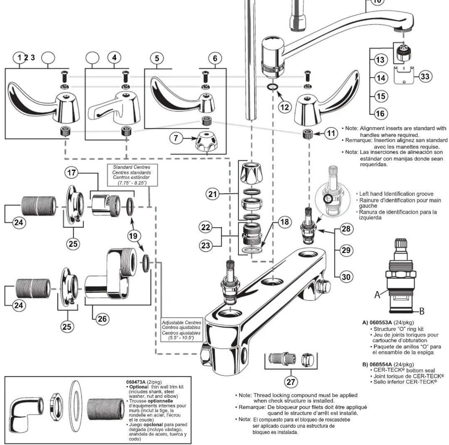 DELTA 28C4424 - ÉTAPE 4. INSTALLATION DE LA SORTIE DU BEC - 1