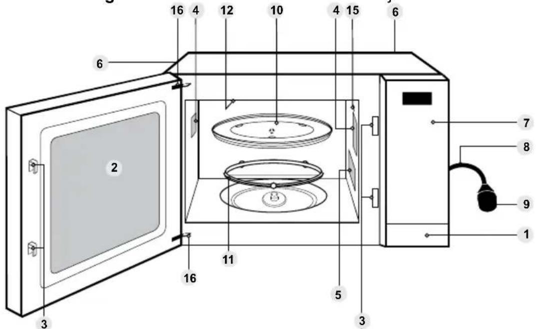 PANASONIC NN-GT66QM - Ajtonyitó gomb - 1