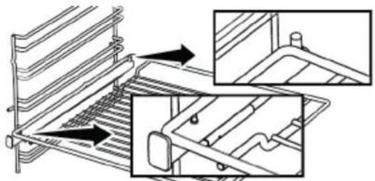 WHIRLPOOL W5I8LCSX - Proper placement of the wire grill and tray on the telescopic rails-On models with wire shelves and telescopic models - 1