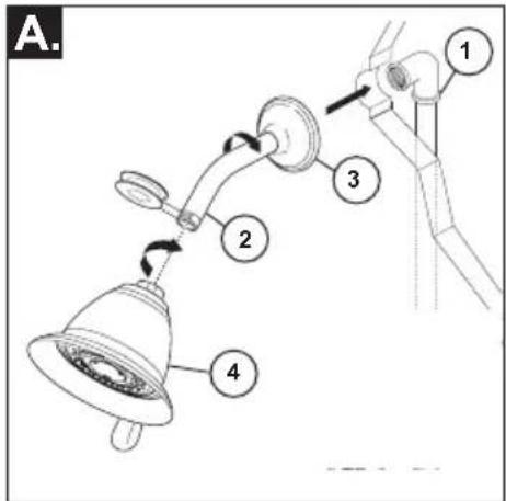DELTA T14172 - Shower Head and Tub Spout Installation - 1