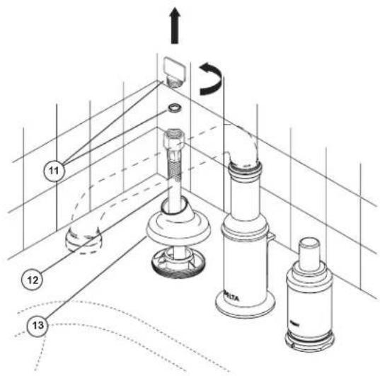 DELTA T3784-PR - ROBINET DE Baignoire Romaine À TROIS TROUS AVEC DOUCHE À MAIN - FINITION - 10