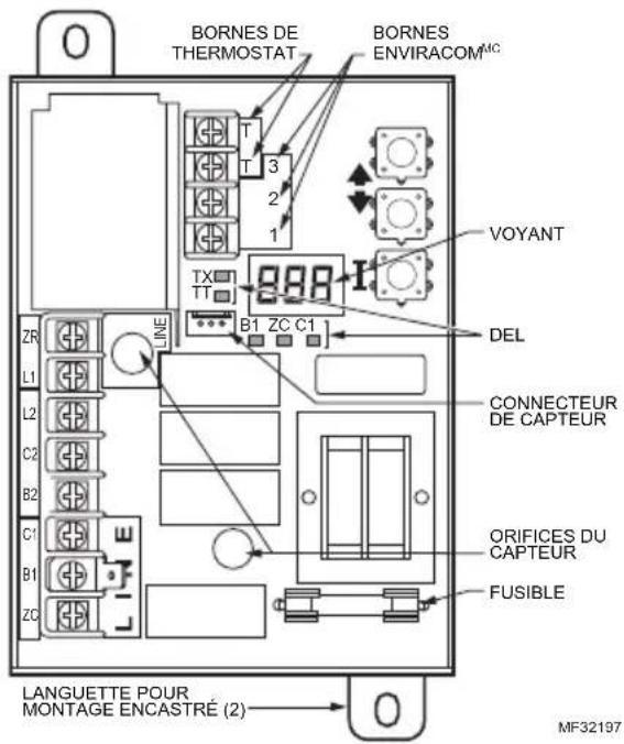HONEYWELL L7224U - Remplacement de l'Aquastat, montage encastré - 1