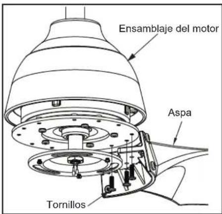 Progress Lighting P250009 - Cómo fijar las aspas del ventilador - 1