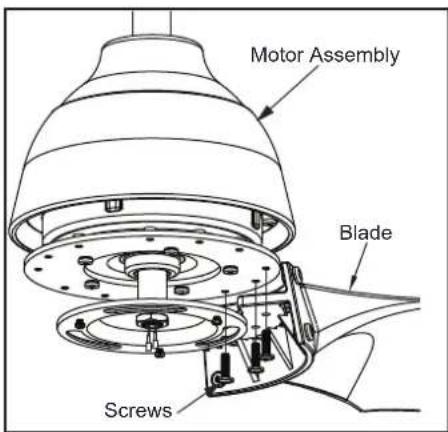Progress Lighting P250009 - Attaching the Fan Blades - 1
