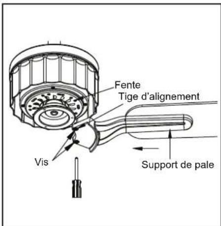 Progress Lighting P250007 - Installation des pales du ventilateur - 2