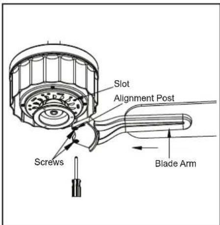 Progress Lighting P250007 - Attaching the Fan Blades - 2
