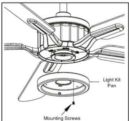 Progress Lighting P250007 - Installing the Light Kit Pan/Light Kit Fitter Assembly/ Light Shade - 1
