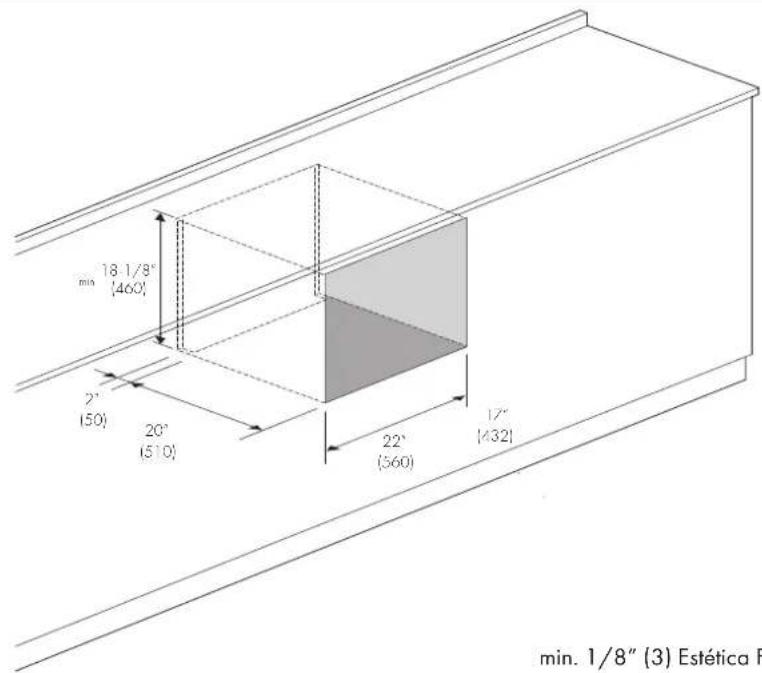 Fulgor Milano F6PSPD30S1 - Dimensiones y requisitos del gabinete - 1