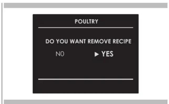 Fulgor Milano F6PSPD30S1 - Cancelling a Personalized recipe: - 1