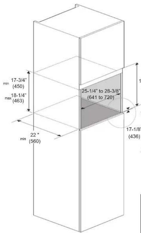 Fulgor Milano F6PSPD30S1 - Dimensions and Cabinet Requirements - 6