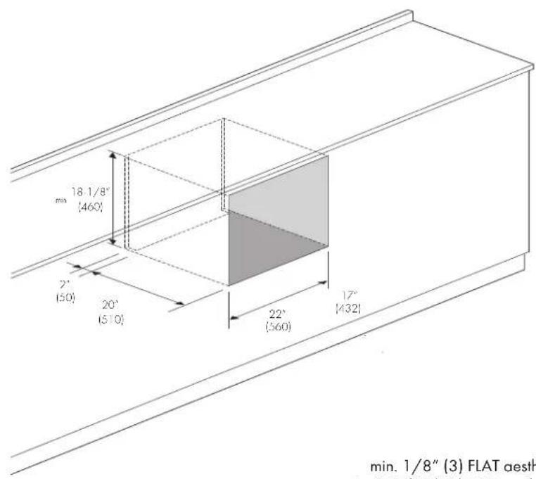Fulgor Milano F6PSPD30S1 - Dimensions and Cabinet Requirements - 1