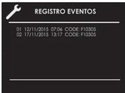 Fulgor Milano F6PSPD30S1 - Registrar de eventos - 1