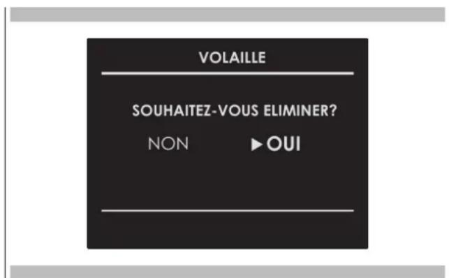 Fulgor Milano F6PSPD30S1 - Effacer une recette personalisée : - 1