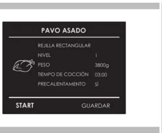 Fulgor Milano F6PSPD30S1 - Seleccionar una receta ya configurada: - 1