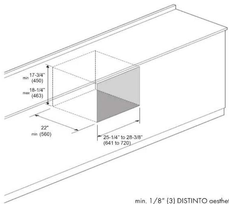 Fulgor Milano F7DSPD30S1 - Dimensions and Cabinet Requirements - 1