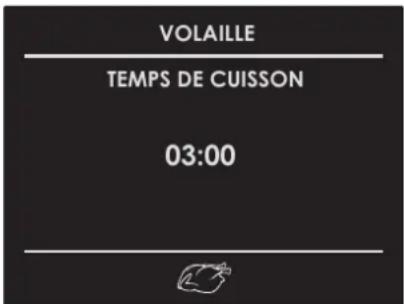 VOLAILLE TEMPS DE CUISSON 03:00