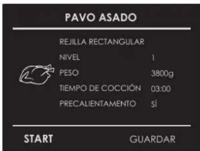 Fulgor Milano F7DSPD30S1 - Seleccionar una receta ya configurada: - 1