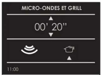 MICRO-ONDES ET GRILL 00' 20" Time 11:00